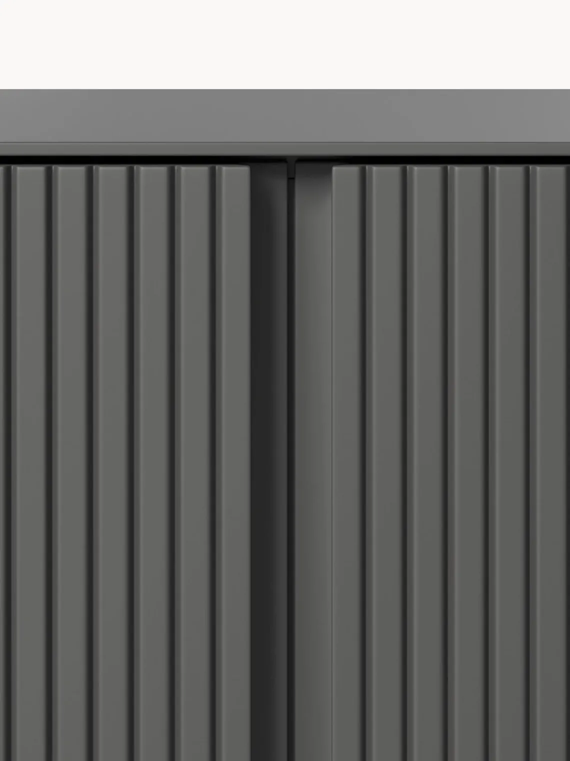 Muebles De Tv|Muebles De Tv>Westwing Collection Aparador con frente acanalado Shea Gris oscuro