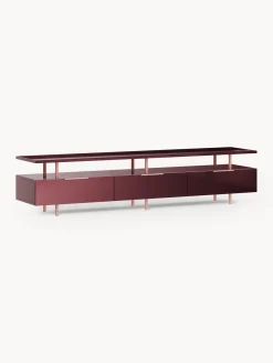 Muebles De Tv|Muebles De Tv>Westwing Collection Aparador de alto brillo Lenne Rojo vino, rosa claro
