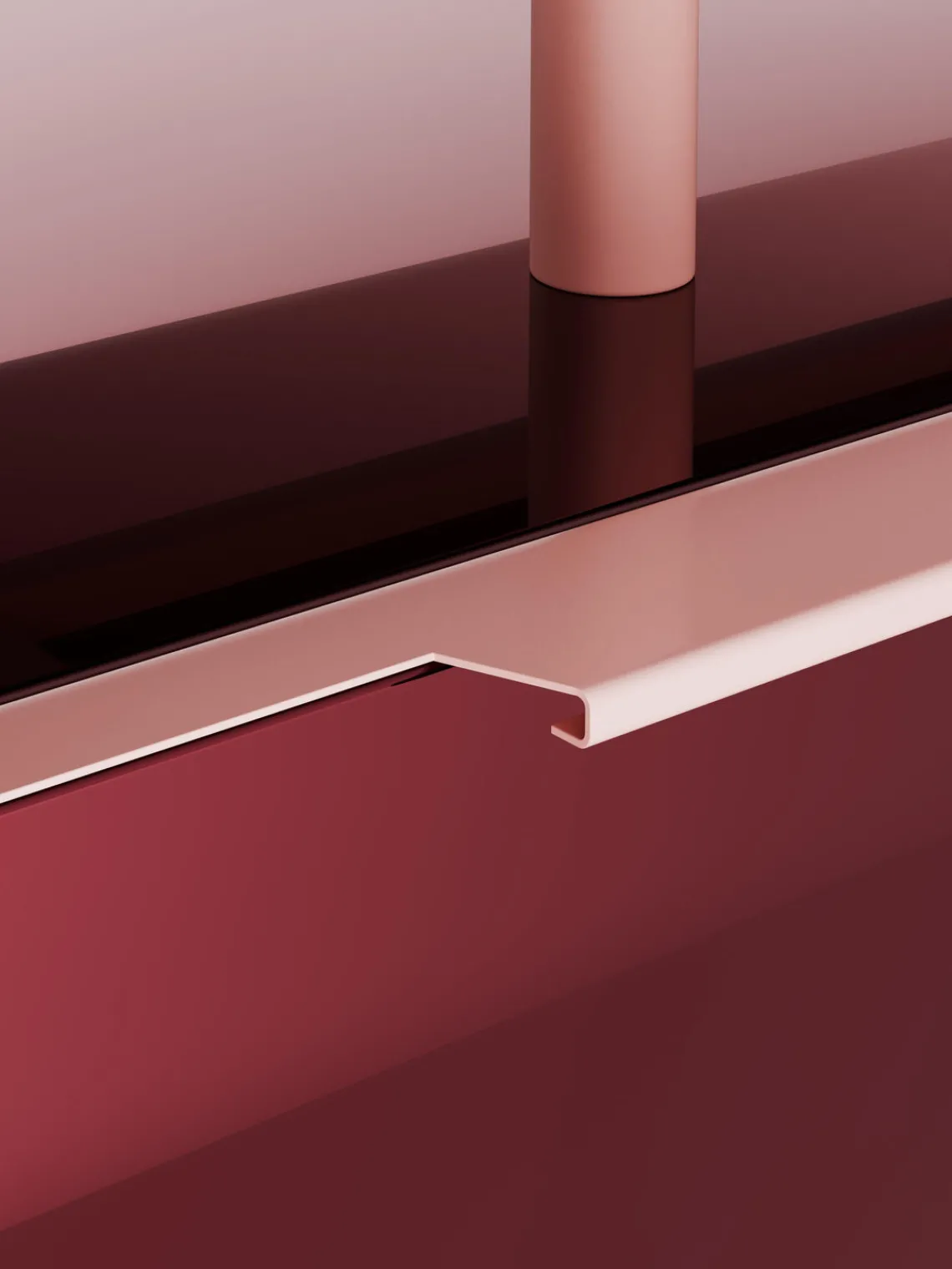 Muebles De Tv|Muebles De Tv>Westwing Collection Aparador de alto brillo Lenne Rojo vino, rosa claro