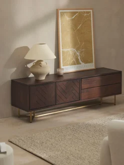 Muebles De Tv|Muebles De Tv>Westwing Collection Aparador de madera de mango Luca Madera de mango, dorado