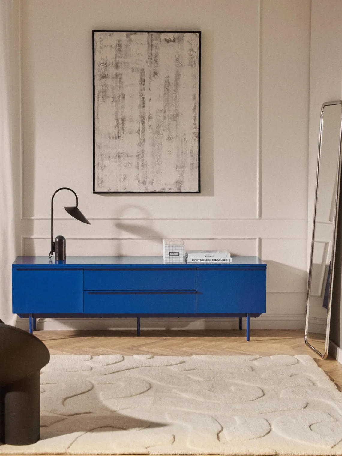 Muebles De Tv|Muebles De Tv>Westwing Collection Aparador de madera Elona Azul real mate