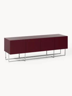 Muebles De Tv|Muebles De Tv>Westwing Collection Aparador de madera Joe Rojo vino, plateado