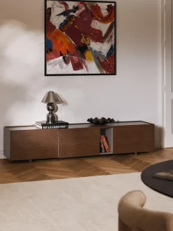 Muebles De Tv|Muebles De Tv>Westwing Collection Aparador de madera Larsen Madera de roble lacada en marrón oscuro