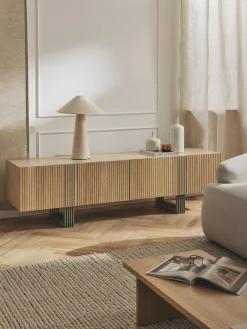 Muebles De Tv|Muebles De Tv>Westwing Collection Aparador de madera Ross Madera de roble lacado en claro