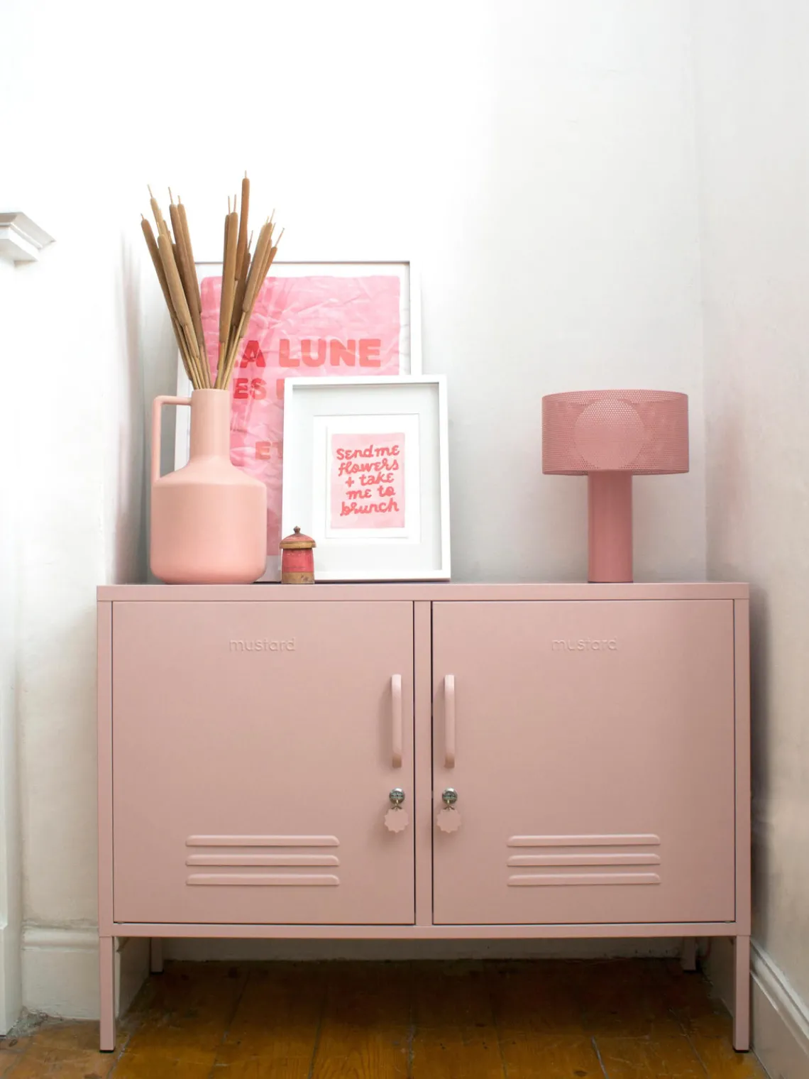 Armarios Infantiles|Aparadores>Mustard Made Aparador de metal The Lowdown Rosa claro