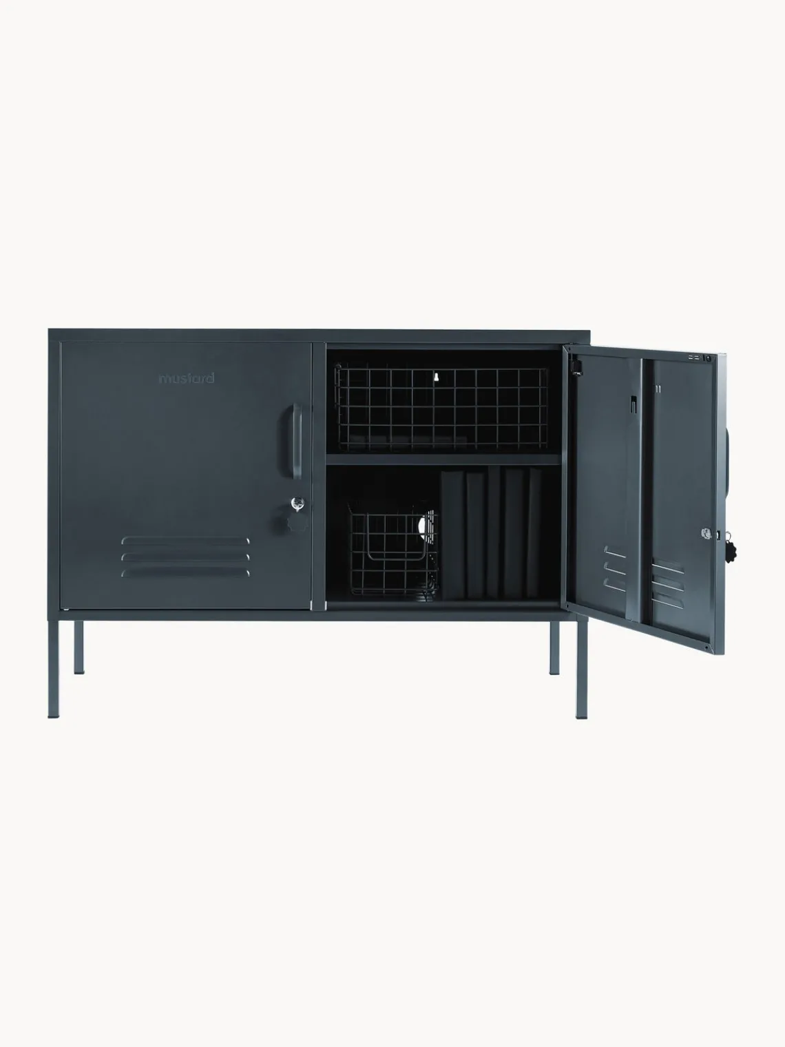 Armarios Infantiles|Aparadores>Mustard Made Aparador de metal The Lowdown Gris antracita