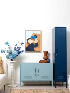 Armarios Infantiles|Aparadores>Mustard Made Aparador de metal The Lowdown Azul claro