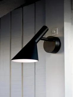 Apliques De Pared De Exterior|Lámparas De Techo></noscript>Louis Poulsen Aplique LED de exterior AJ 50 Negro