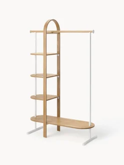 Percheros De Pie|Percheros De Pie>Umbra Armario de madera de eucalipto con estantes Bellwood