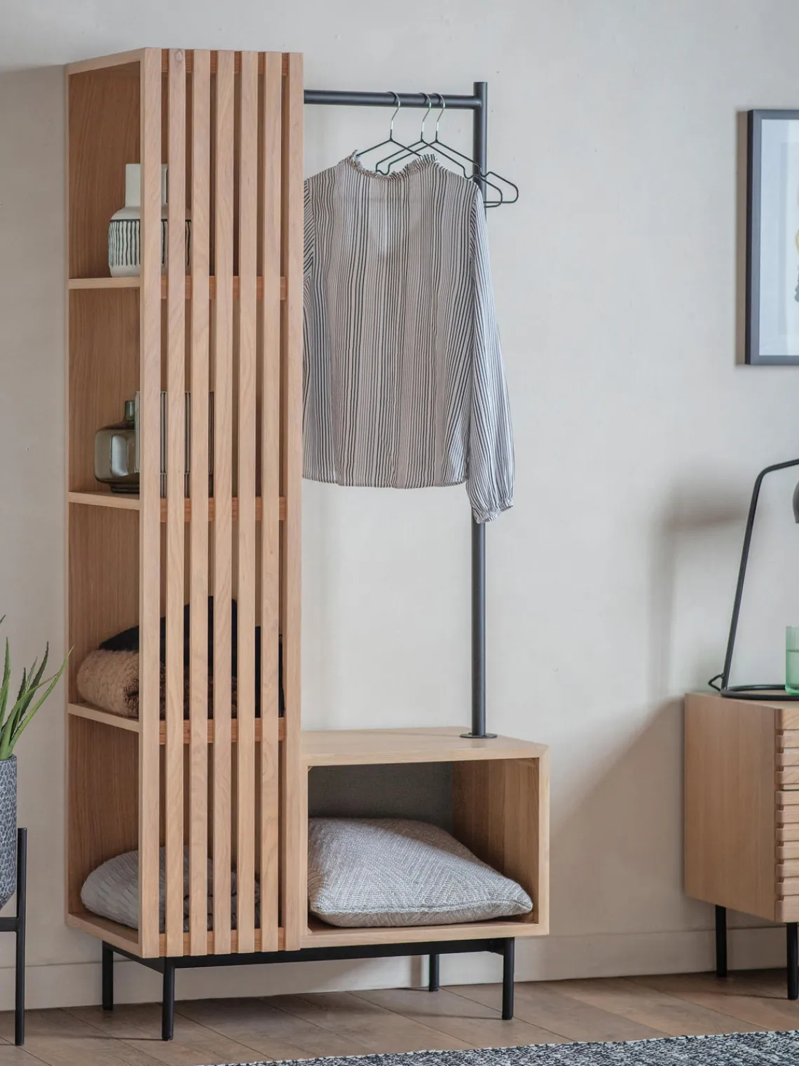 Armario de madera Okayama Percheros De Pie|Percheros De Pie