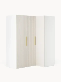 Armarios Esquineros|Armarios Modulares>Westwing Collection Armario esquinero modular Simone, 3 puertas (165 cm), variantes diferentes Madera, beige