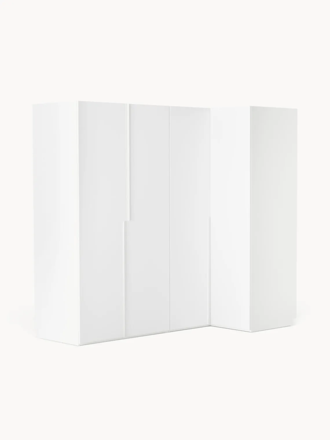 Armarios Esquineros|Armarios Modulares>Westwing Collection Armario esquinero modular Leon, 4 puertas (215 cm), diferentes variantes Blanco
