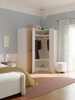 Clearance Armario esquinero modular Charlotte, 3 puertas (165 cm), diferentes variantes Armarios Esquineros|Armarios Modulares