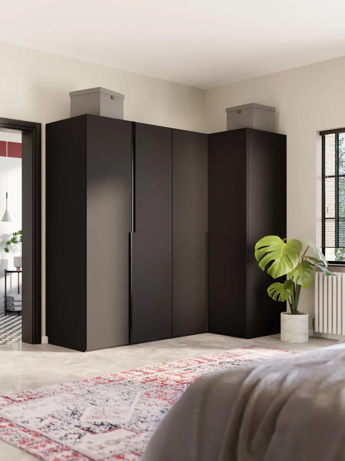 New Armario esquinero modular Leon, 4 puertas (215 cm), diferentes variantes Armarios Esquineros|Armarios Modulares
