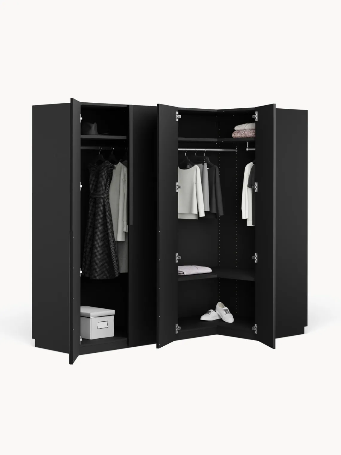 New Armario esquinero modular Leon, 4 puertas (215 cm), diferentes variantes Armarios Esquineros|Armarios Modulares