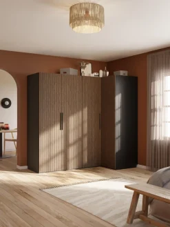 New Armario esquinero modular Simone, 4 puertas (215 cm), diferentes variantes Armarios Esquineros|Armarios Modulares