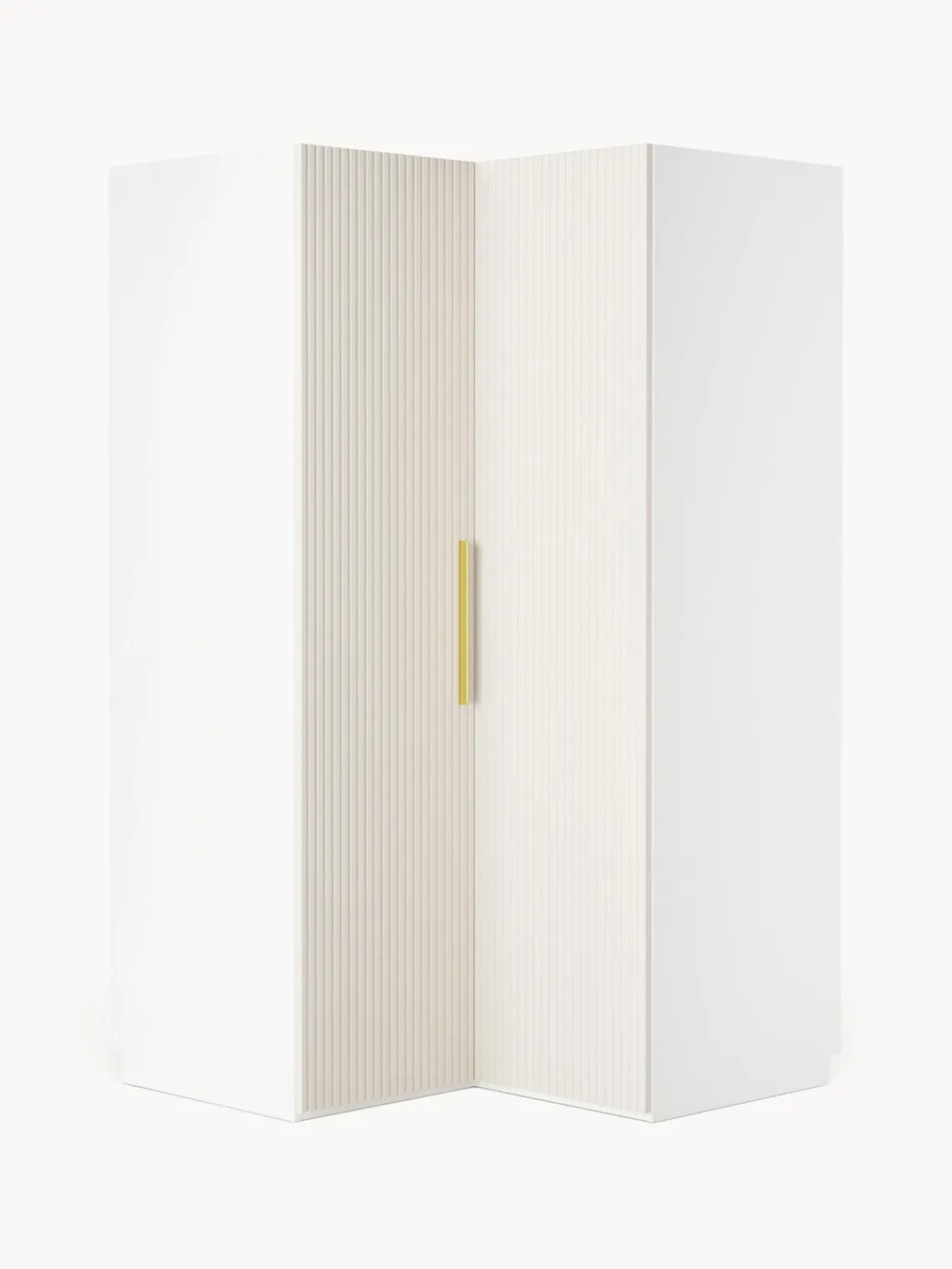 Armarios Esquineros|Armarios Modulares>Westwing Collection Armario esquinero modular Simone, 2 puertas (115 cm) Madera, beige