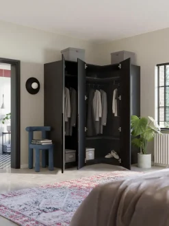 Hot Armario esquinero modular Leon, 3 puertas (165 cm), diferentes variantes Armarios Esquineros|Armarios Modulares