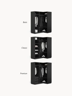 Armarios Esquineros|Armarios Modulares></noscript>Westwing Collection Armario esquinero modular Simone, 3 puertas (165 cm), variantes diferentes Aspecto madera de nogal, negro