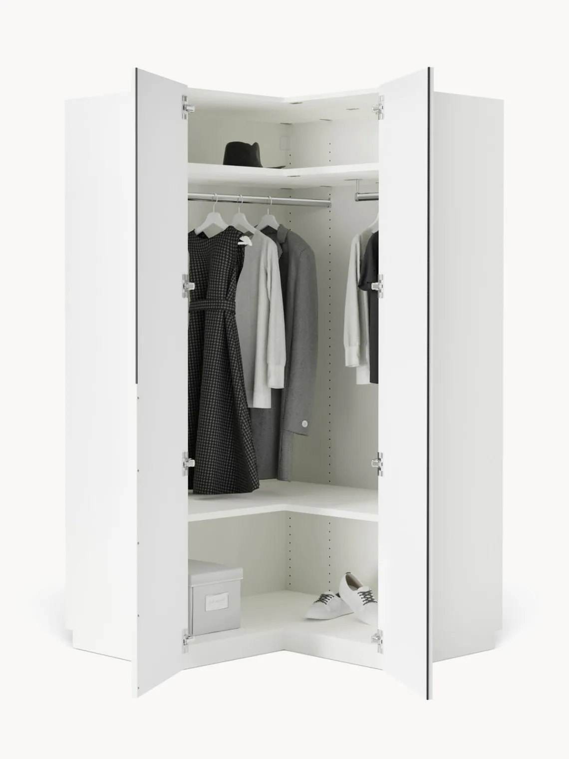 Armario esquinero modular Leon, 2 puertas (115 cm) Armarios Modulares|Armarios Esquineros