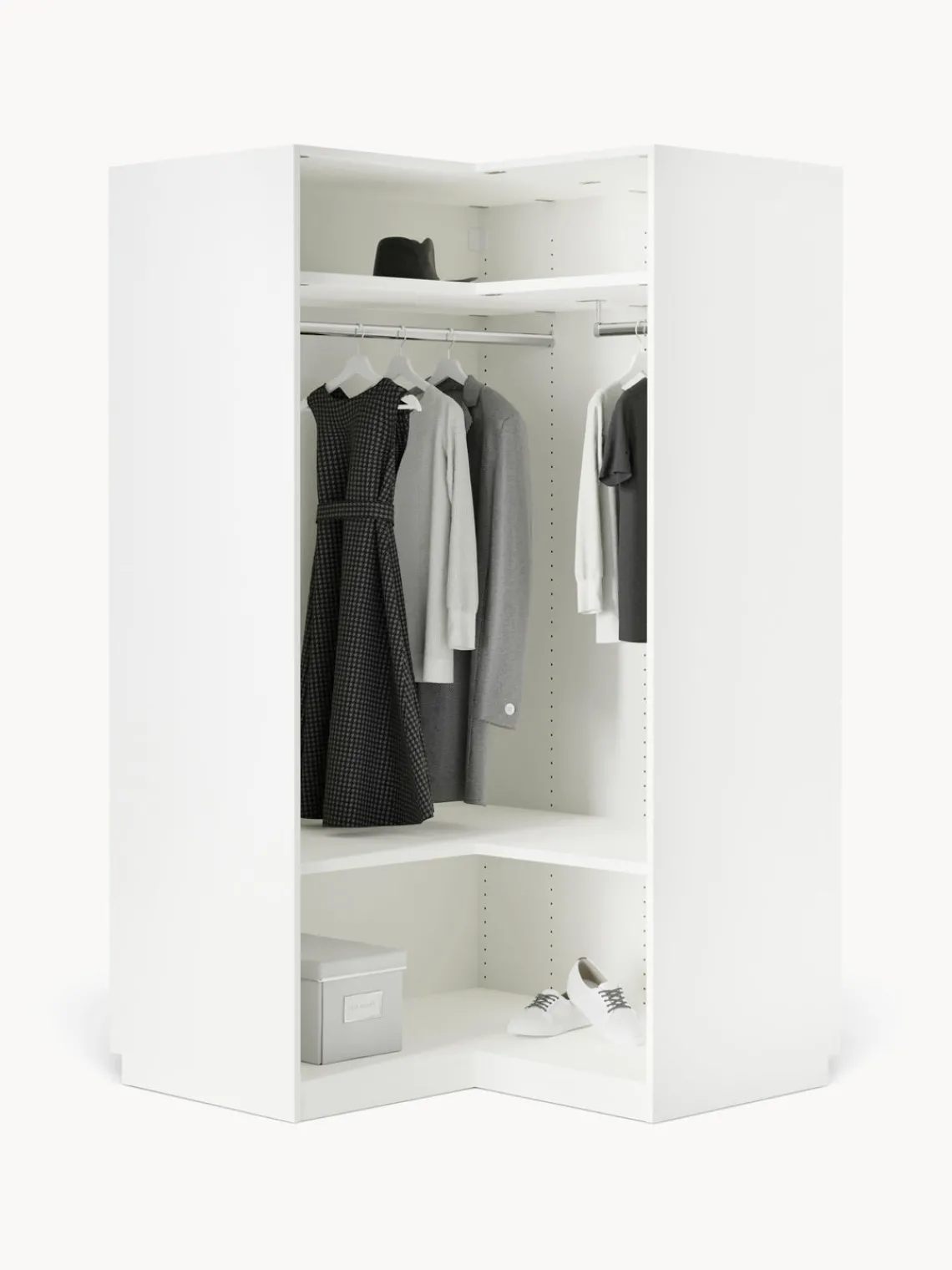 Armario esquinero modular Leon, 2 puertas (115 cm) Armarios Modulares|Armarios Esquineros