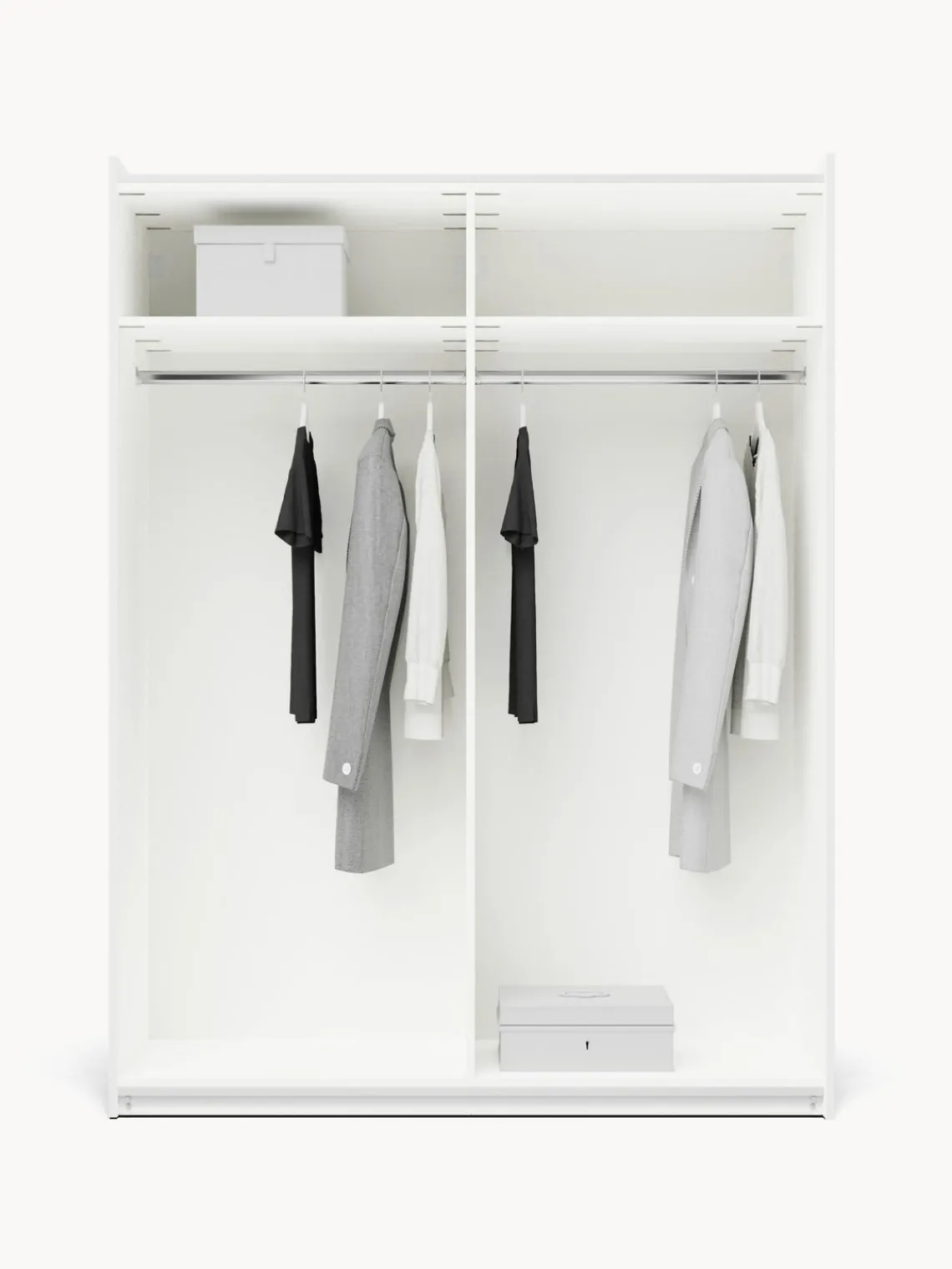 Armarios Con Puerta Corredera|Armarios Modulares>Westwing Collection Armario modular Charlotte, 2 puertas correderas (150 cm), diferentes variantes Beige