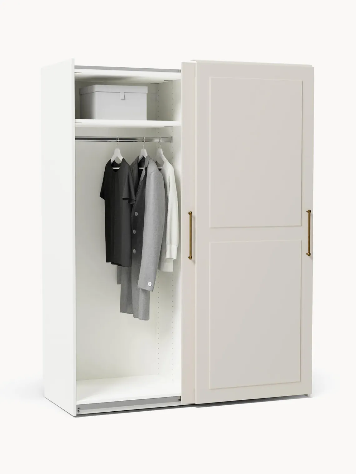 Armarios Con Puerta Corredera|Armarios Modulares>Westwing Collection Armario modular Charlotte, 2 puertas correderas (150 cm), diferentes variantes Beige