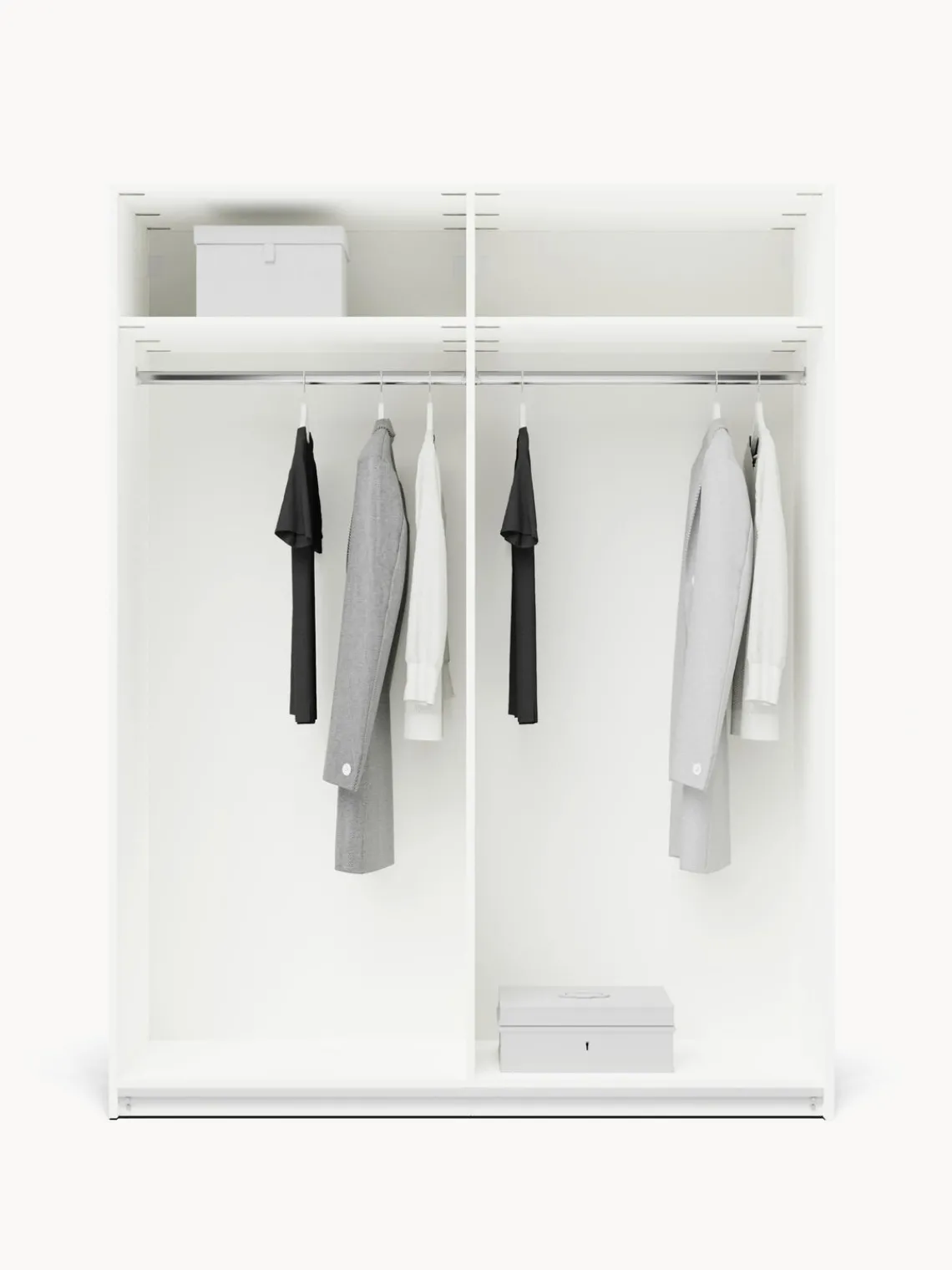 Armarios Modulares|Armarios Con Puerta Corredera>Westwing Collection Armario modular Charlotte, 2 puertas correderas (150 cm), diferentes variantes Blanco