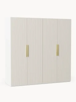 Armarios Empotrados|Armarios Modulares>Westwing Collection Armario modular con puertas giratorias Simone, An 200 cm, variantes diferentes Madera, beige claro