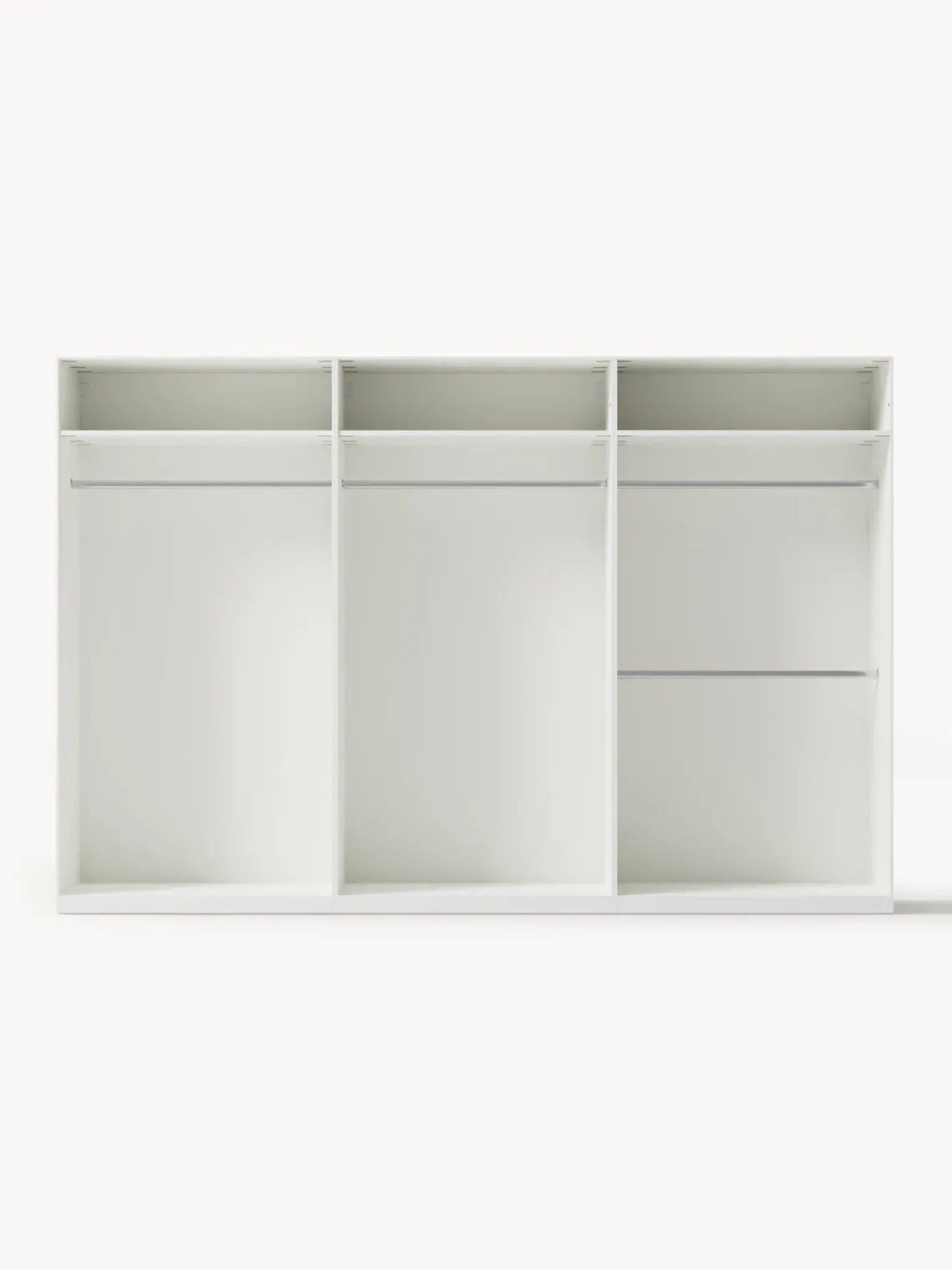 Armarios Empotrados|Armarios Modulares>Westwing Collection Armario modular Jeanne, 6 puertas (300 cm), diferentes opciones Blanco