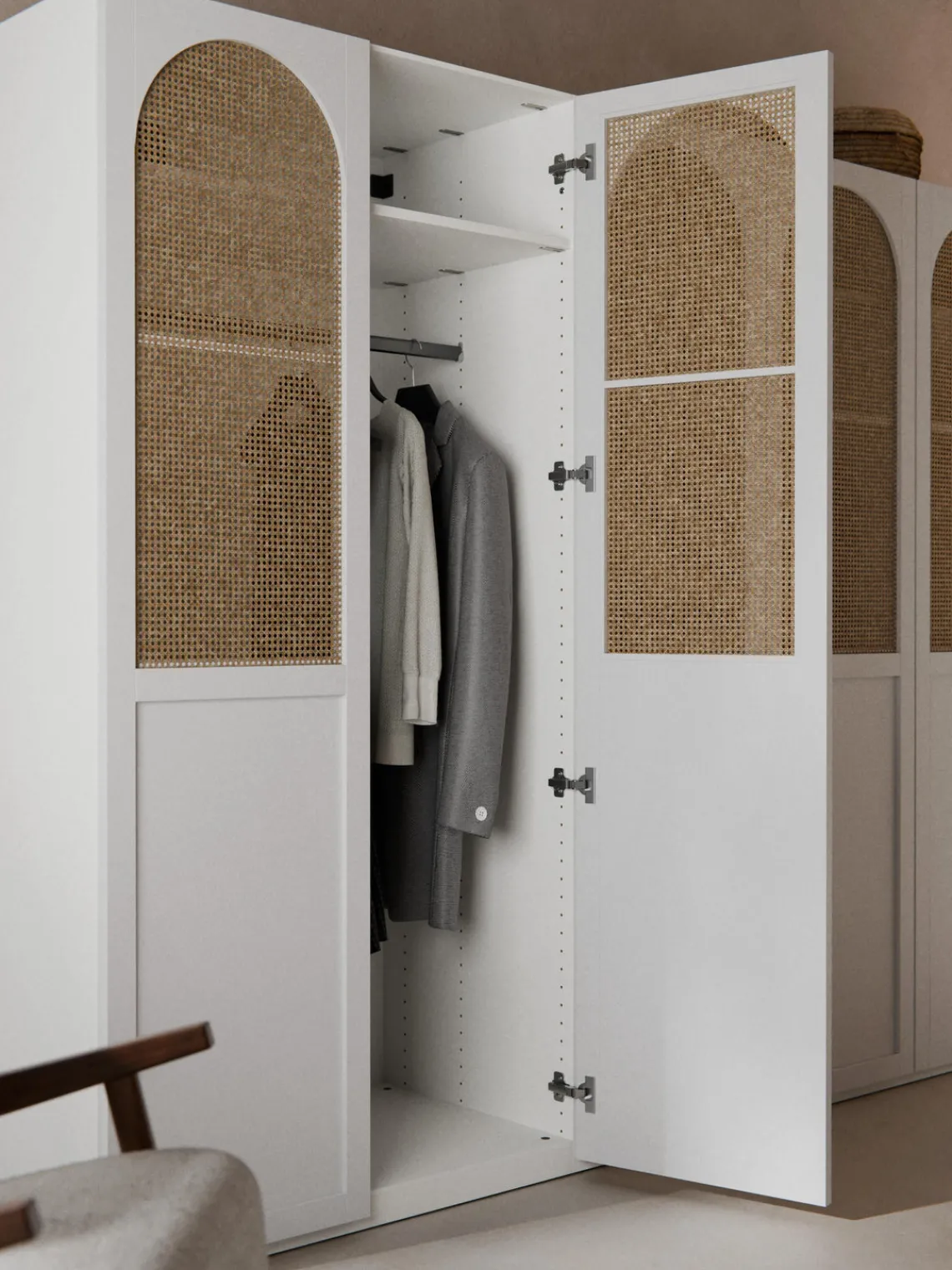 Armarios Empotrados|Armarios Modulares>Westwing Collection Armario modular Jeanne, 6 puertas (300 cm), diferentes opciones Blanco