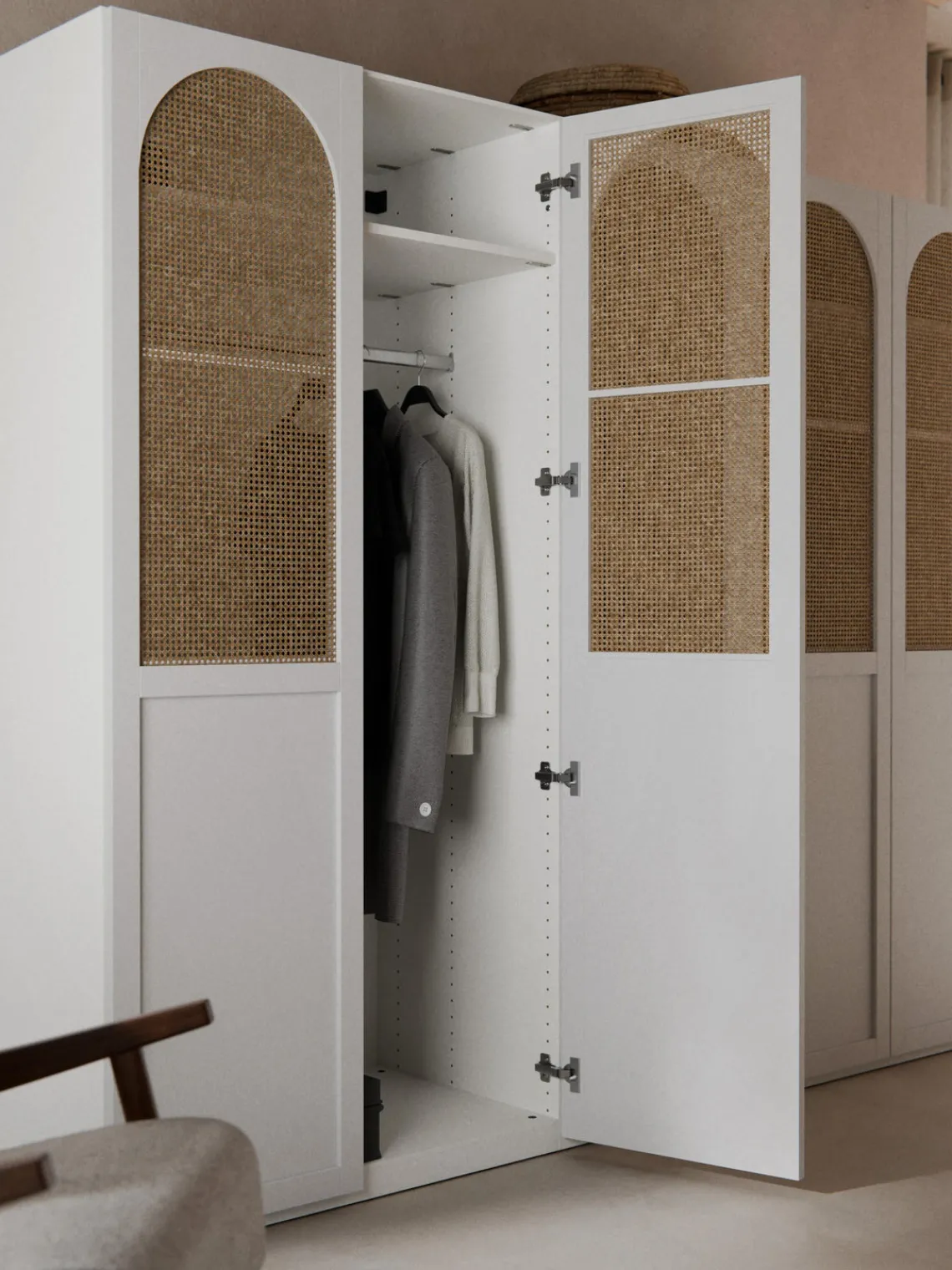 Armarios Empotrados|Armarios Modulares>Westwing Collection Armario modular Jeanne, 4 puertas (250 cm), diferentes opciones Blanco