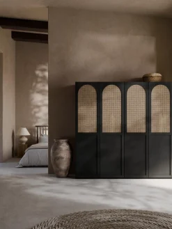 Armarios Empotrados|Armarios Modulares>Westwing Collection Armario modular Jeanne, 2 puertas (200 cm), diferentes opciones Negro