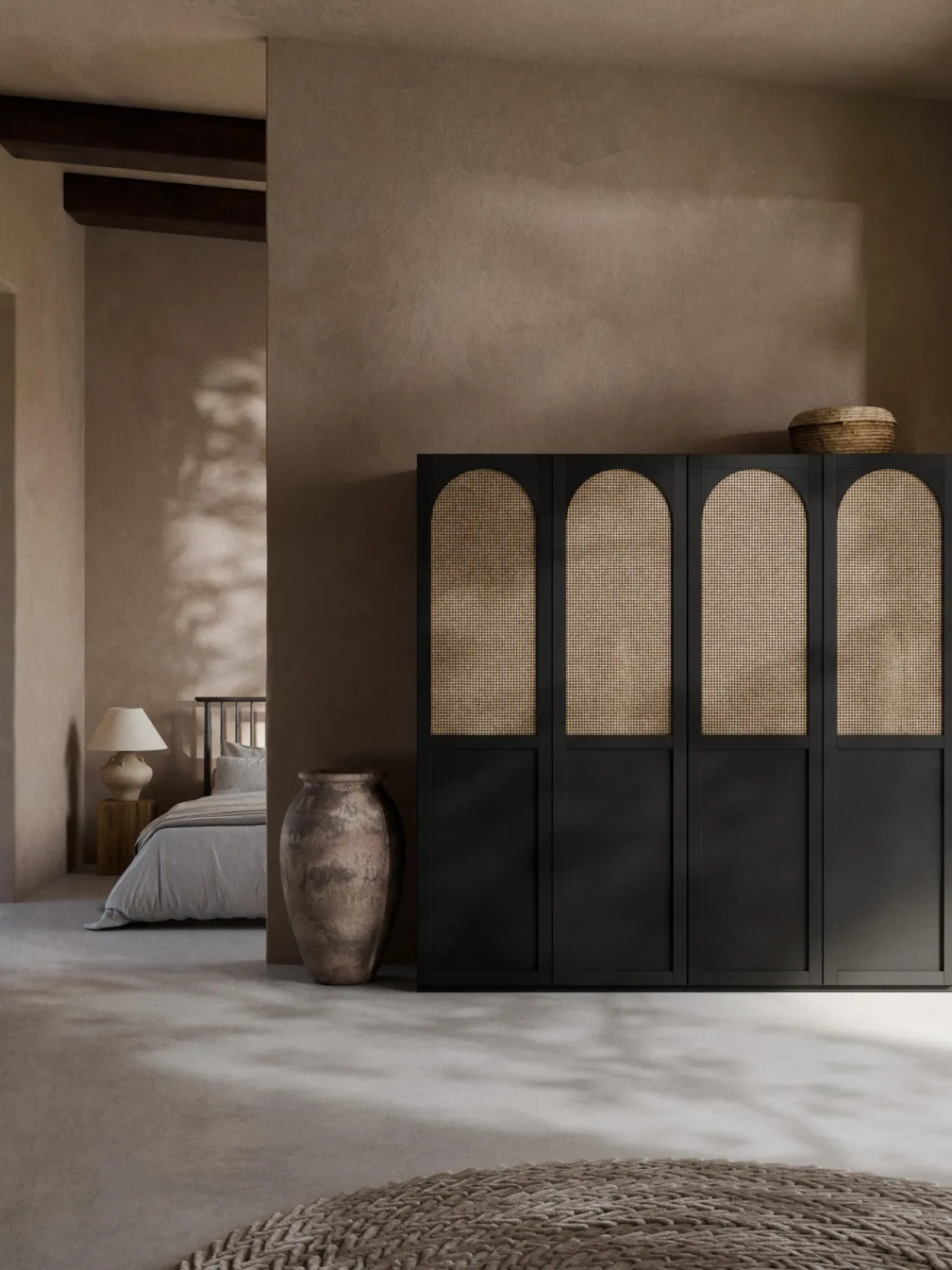 Armarios Empotrados|Armarios Modulares>Westwing Collection Armario modular Jeanne, 2 puertas (200 cm), diferentes opciones Negro