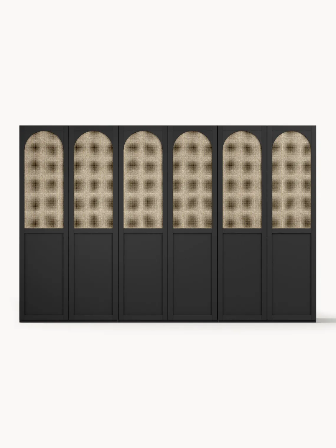 Armarios Empotrados|Armarios Modulares>Westwing Collection Armario modular Jeanne, 6 puertas (300 cm), diferentes opciones Negro