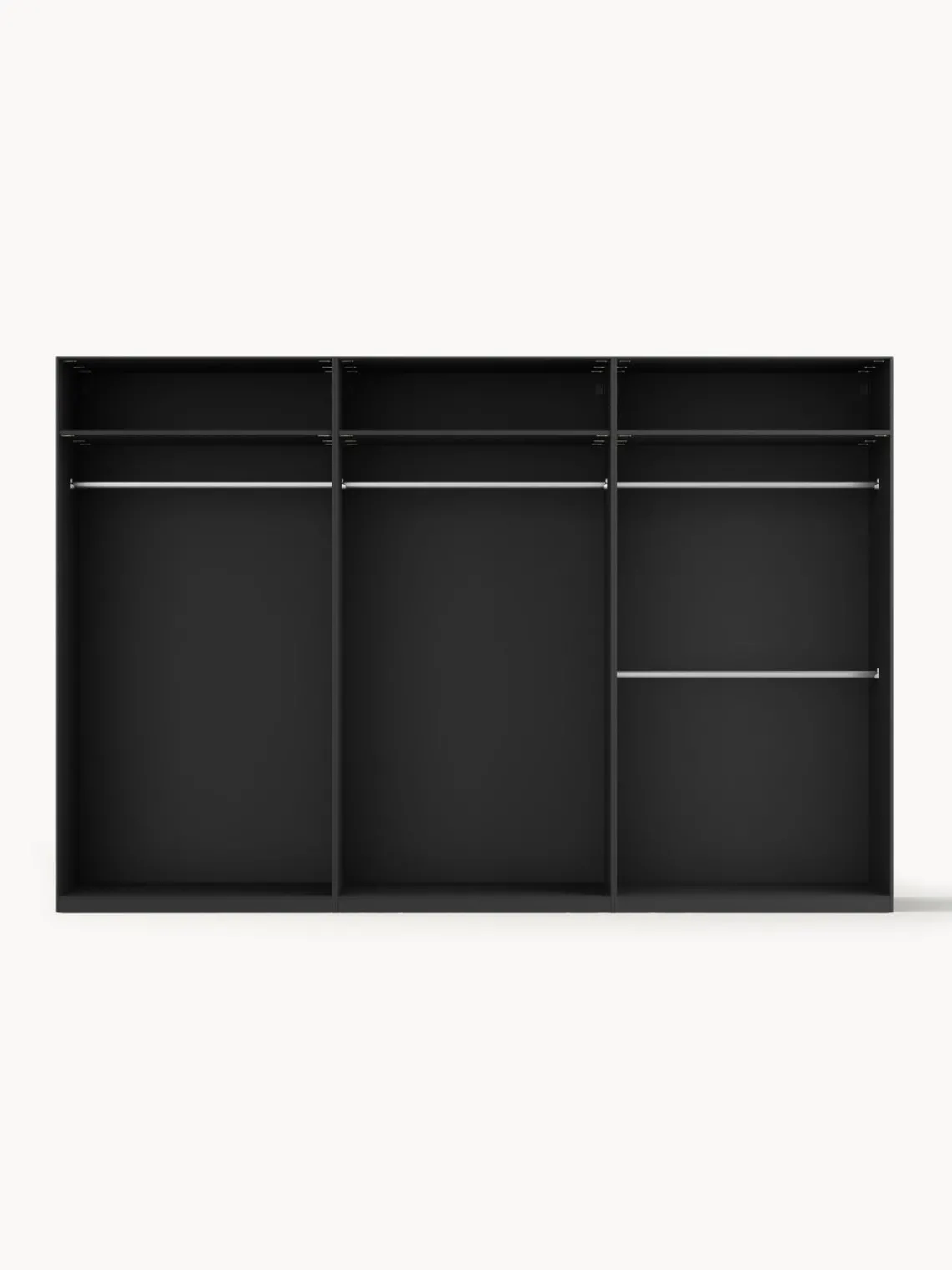 Armarios Empotrados|Armarios Modulares>Westwing Collection Armario modular Jeanne, 6 puertas (300 cm), diferentes opciones Negro