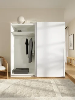 Armarios Con Puerta Corredera|Armarios Modulares></noscript>Westwing Collection Armario modular Leon, 2 puertas correderas (200 cm), diferentes variantes Blanco