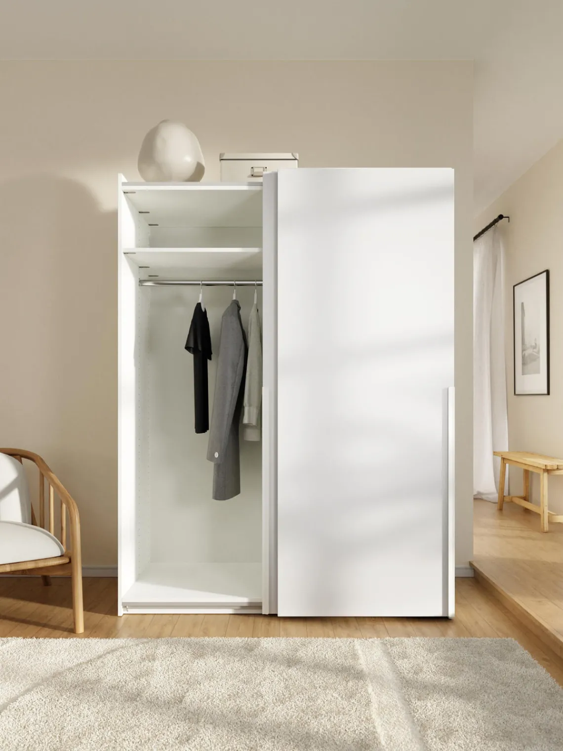 Hot Armario modular Leon, 2 puertas correderas (150 cm), diferentes variantes Armarios Con Puerta Corredera|Armarios Modulares