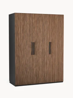 Armarios Empotrados|Armarios Modulares>Westwing Collection Armario modular Simone, An 150 cm, variantes diferentes Aspecto madera de nogal, negro