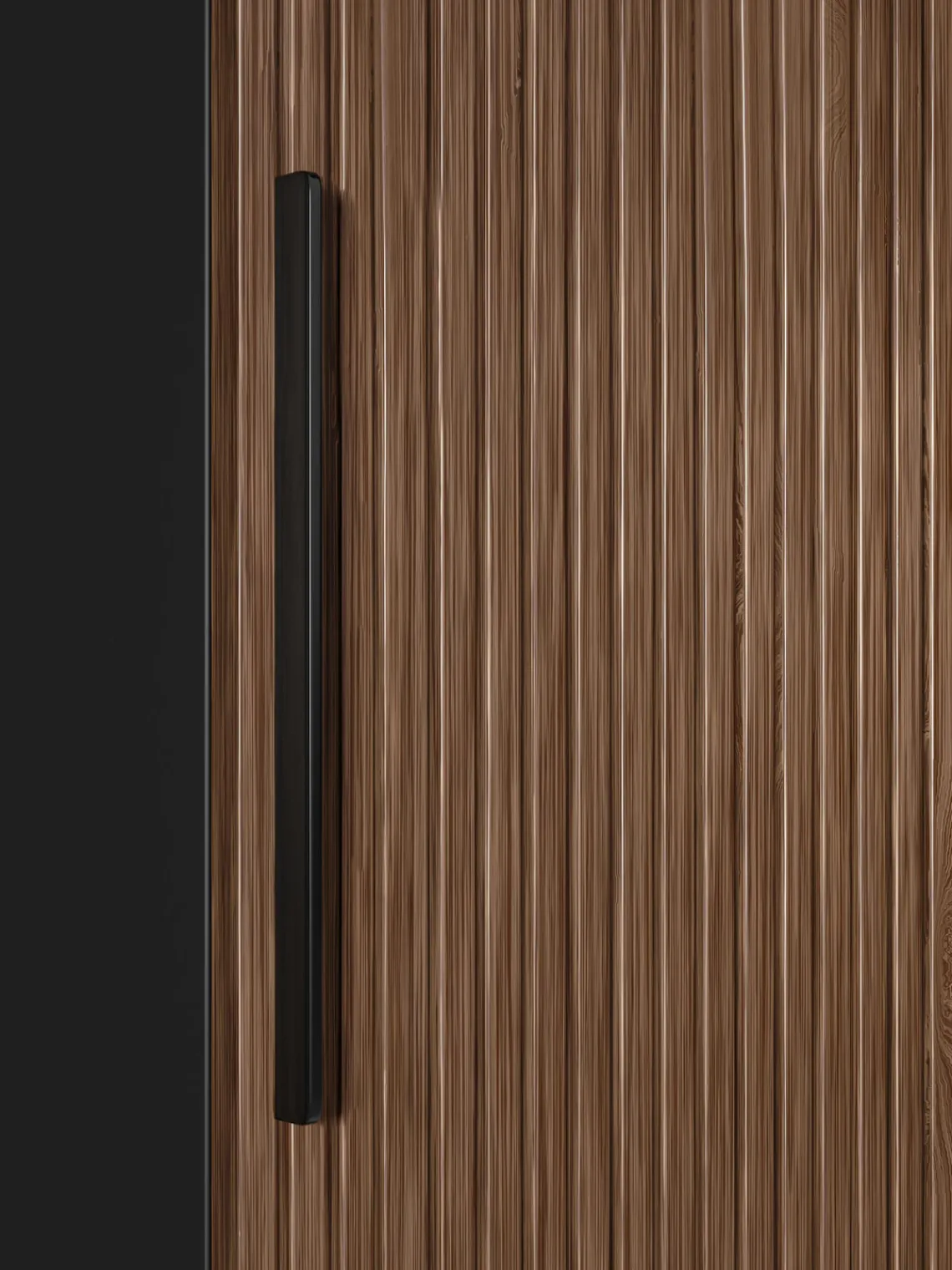 Armarios Con Puerta Corredera|Armarios Modulares>Westwing Collection Armario modular Simone, 2 puertas correderas (200 cm), diferentes variantes Aspecto madera de nogal, negro