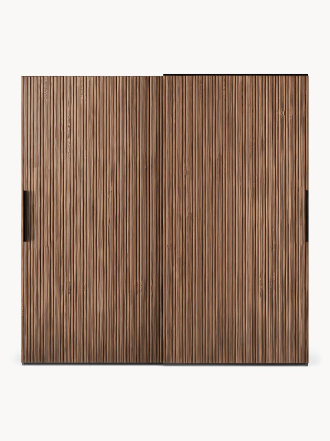 Armarios Con Puerta Corredera|Armarios Modulares>Westwing Collection Armario modular Simone, 2 puertas correderas (200 cm), diferentes variantes Aspecto madera de nogal, negro