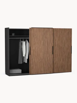 Armarios Con Puerta Corredera|Armarios Modulares></noscript>Westwing Collection Armario modular Simone, 3 puertas correderas (300 cm), diferentes variantes Aspecto madera de nogal, negro