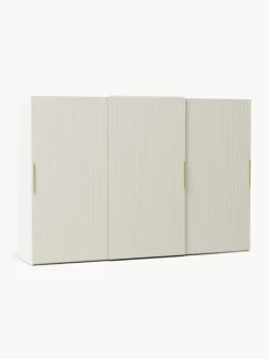 Armarios Con Puerta Corredera|Armarios Modulares>Westwing Collection Armario modular Simone, 3 puertas correderas (300 cm), diferentes variantes Madera, beige claro