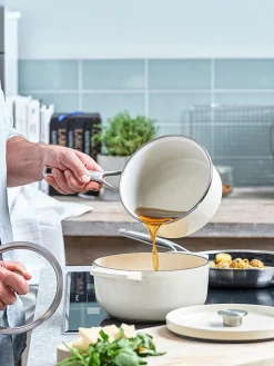 Ollas|Ollas></noscript>KitchenAid Asador ovalado antiadherente Doelle Blanco Off White