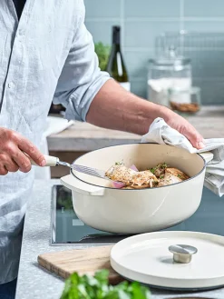 Ollas|Ollas></noscript>KitchenAid Asador ovalado antiadherente Doelle Blanco Off White