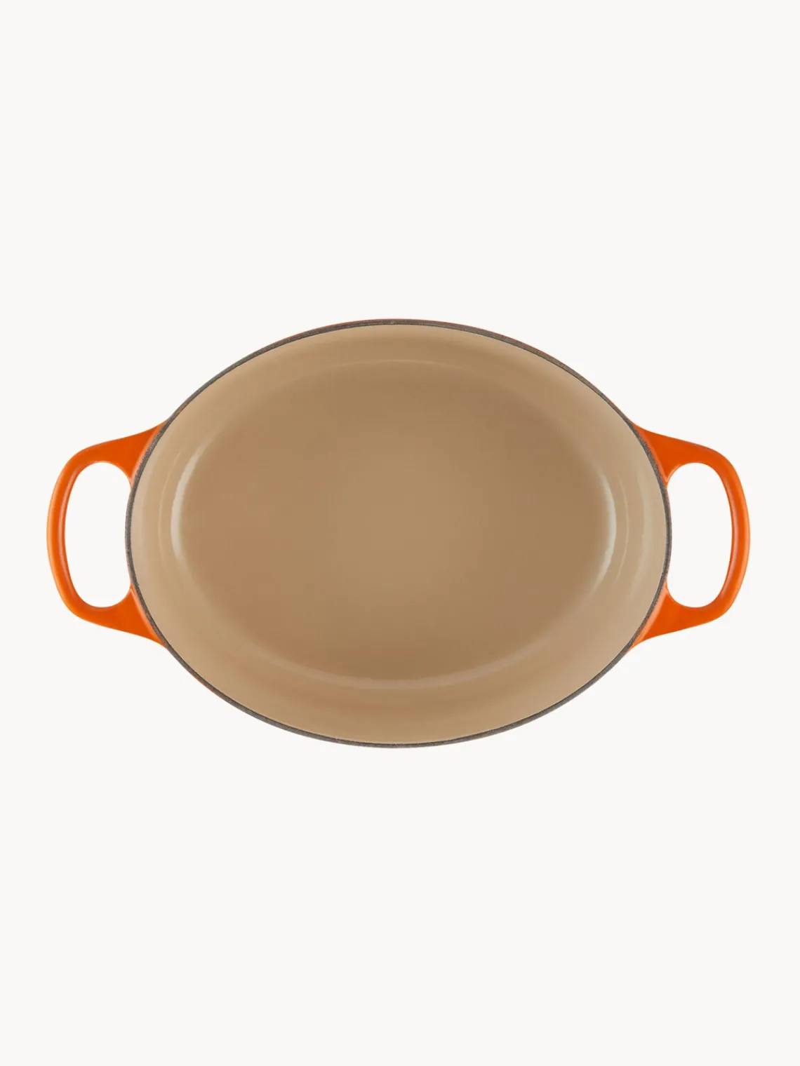 Ollas|Ollas>LE CREUSET Asador ovalado de hierro fundido Signature Collection Rojo naranja