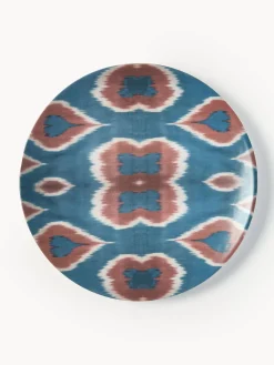 New Bajoplato artesanal de porcelana Ikat Cuencos Y Platos De Servir|Vajillas Completas