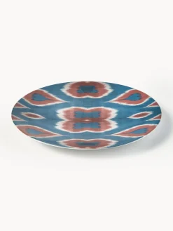 New Bajoplato artesanal de porcelana Ikat Cuencos Y Platos De Servir|Vajillas Completas