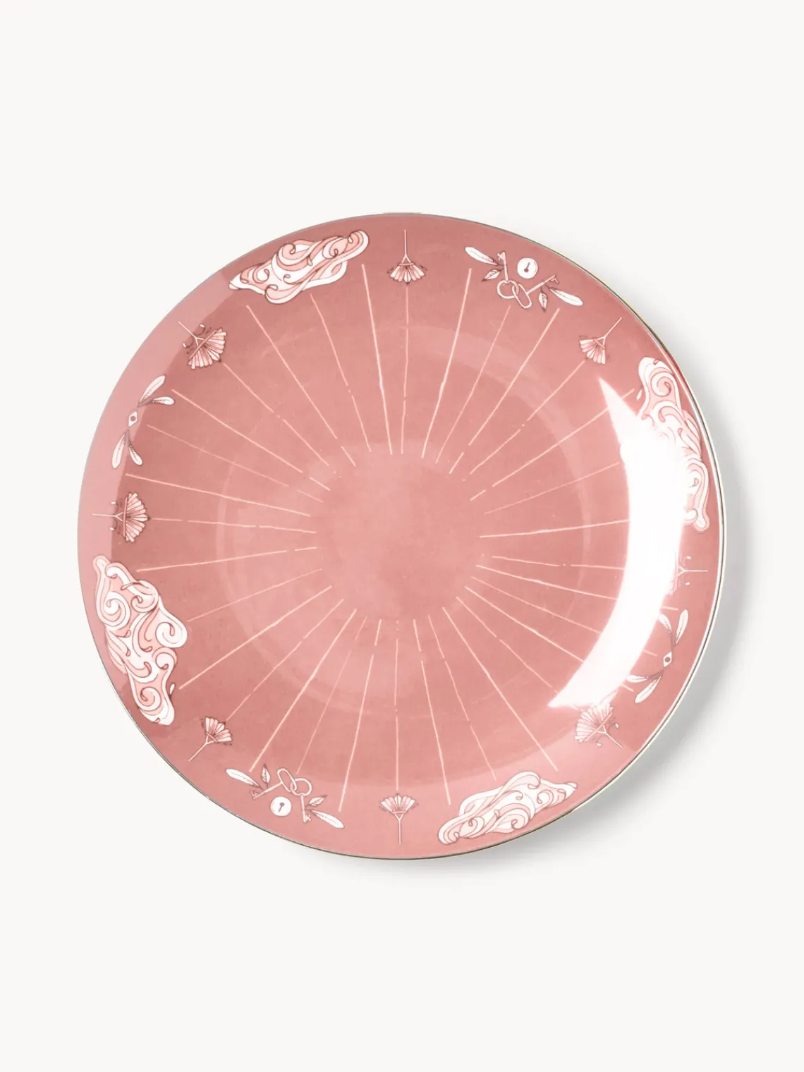 Cuencos Y Platos De Servir|Vajillas Completas>Westwing Collection Bajoplato Mystic Rosa palo, blanco