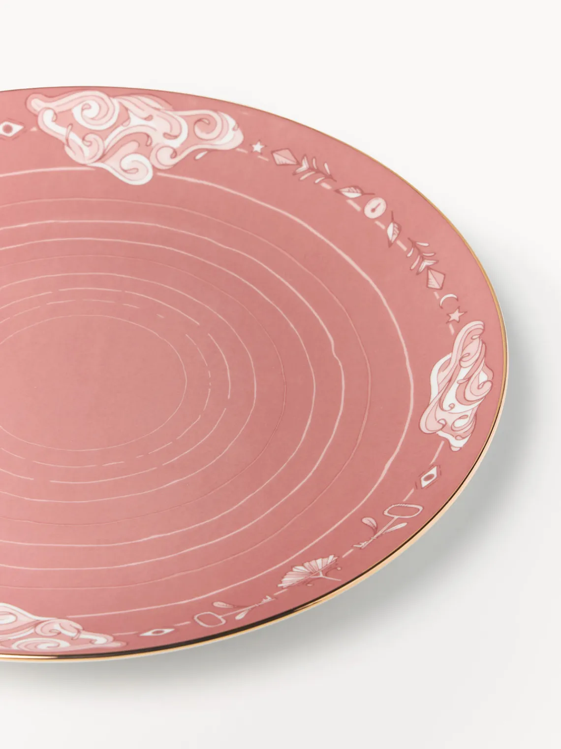 Cuencos Y Platos De Servir|Vajillas Completas>Westwing Collection Bajoplato Mystic Rosa palo, blanco